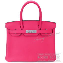 エルメス　バーキン30　ローズエクストリーム　トリヨンクレマンス　シルバー金具  【新品】 　HERMES Birkin30  Rose Extreme Taurillon Clemence　 Silver Buckle 【NEW】