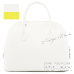 エルメス ボリード1923 25 ヴェルソ ホワイト×ライム ヴォーエバー