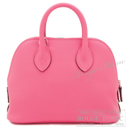 エルメス　ボリード1923　ミニ　ローズリップスティック　ヴォーエバーカラー　シルバー金具 【新品】 HERMES Bolide1923 Mini Rose lipstick Veau Evercolor Silver Buckle【NEW】