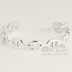 エルメス　ブレスレット　シェーヌダンクルアンシェネ　MM 　シルバー　ST　【新品】 HERMES Bracelet Chaine d'ancre Enchainee MM Silver ST 【NEW】