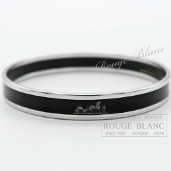 エルメス エマイユPM カレーシュ バングル ブレスレット ブラック  