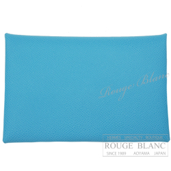 エルメス　カルヴィ　カードケース　名刺入　ブルードノール　ヴォーマダム 【新品】HERMES Calvi (Cardcase) Blue du nord Veau madame 【NEW】