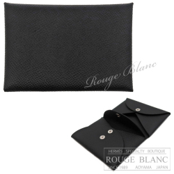 エルメス カルヴィ デュオ カードケース 名刺入れ コインケース 黒  