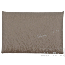 エルメス カルヴィ カードケース 名刺入れ エトゥープ エプソン 【新品  