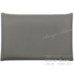 エルメス　カルヴィ　カードケース　名刺入れ　グリメイヤー　ヴォーエバーカラー　【新品】 HERMES Calvi Cardcase Gris meyer Veau Evercolor 【NEW】