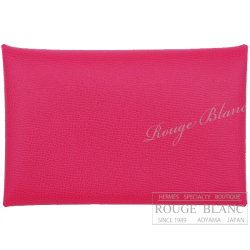 エルメス　カルヴィ　カードケース　名刺入　ローズエクストリーム　ヴォーマダム 【新品】HERMES Calvi (Cardcase) Rose Extreme Veau madame【NEW】