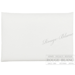 エルメス　カルヴィ　カードケース　名刺入れ　ホワイト　白　エバーカラー　【新品】 HERMES Calvi Cardcase White  Veau Evercolor 【NEW】