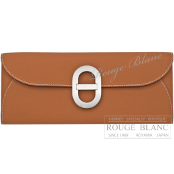 エルメス　マイヨン トゥーゴー　シェーヌダンクル　ゴールド　エプソン　シルバー金具　【新品】　HERMES Maillon To Go wallet Chaine d'Ancre Gold Epsom Silver Buckle 【NEW】
