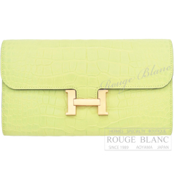 エルメス　コンスタンスロング　トゥーゴー　ジョーヌブルジョン　クロコダイル　アリゲーターマット　ゴールド金具  【新品】HERMES Constance long To Go Jaune bourgeon Crocodile Alligator Mat Gold Buckle【NEW】