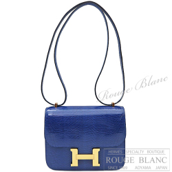 エルメス　コンスタンスミニ　ブルーサフィール/ブルーサファイア　リザード　ゴールド金具　ショルダーバッグ　【新品】　HERMES Constance mini Bleu saphir Lizard Gold Buckle【NEW】