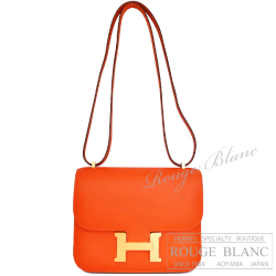 エルメス　ミニコンスタンス　フー(オレンジ)　エプソン　ゴールド金具　ショルダーバッグ　【新品】　HERMES Mini constance Feu (Orange)  Epsom Gold Buckle 【NEW】