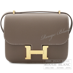 エルメス　コンスタンスミニ　ミラー/ミロワール　エトゥープ　エプソン　ゴールド金具　ショルダーバッグ 【新品】HERMES Constance mini Miroir Etoupe Epsom Gold Buckle 【NEW】