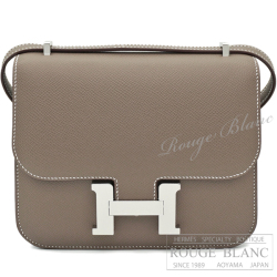 エルメス　コンスタンスミニ　ミラー/ミロワール　エトゥープ　エプソン　シルバー金具　ショルダーバッグ 【新品】HERMES Constance mini Miroir Etoupe Epsom Champagne Silver Buckle【NEW】