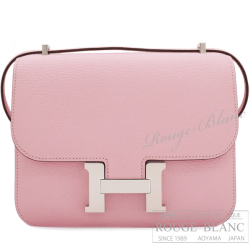 エルメス　コンスタンスミニ　ミラー/ミロワール　ローズサクラ　シェーヴル　シルバー金具　ショルダーバッグ 【新品】 HERMES Constance mini Miroir Rose sakura Chevre Silver Buckle【NEW】