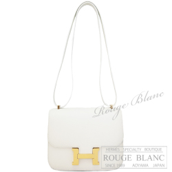 エルメス　ミニコンスタンス　ホワイト　白　ヴォーエバーカラー　ゴールド金具　ショルダーバッグ　【新品】　HERMES Mini constance White Veau Evercolor Gold Buckle 【NEW】