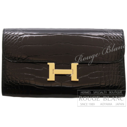 エルメス　コンスタンスロング　トゥーゴー　黒　ブラック　クロコダイル　アリゲーターリセ　ゴールド金具  【新品】HERMES Constance long To Go Black Crocodile Alligator Lisse Gold Buckle【NEW】