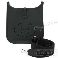 エルメス　エヴリン23　黒　ブラック　トリヨンクレマンス　シルバー金具　【新品】 Hermes Evelyne23 Black Taurillon Clemence Silver Buckle 【NEW】