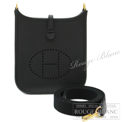 エルメス　エヴリン　TPM/16　アマゾン　W刻印　黒　ブラック　トリヨンクレマンス　ゴールド金具　【新品同様】　HERMES  Evelyne TPM/16 Amazon Black Taurillon Clemence Gold Buckle 【USED】