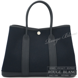 エルメス　ガーデンパーティTPM/30　ブルーインディゴ　トワルミリタリー×ネゴンダ　【新品】 HERMES Garden Party TPM/30 Bleu indigo Toile Military×Negonda 【NEW】