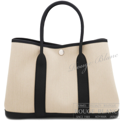 エルメス　ガーデンパーティTPM/30　ベトン×ブラック　トワルミリタリー×ネゴンダ　【新品】 HERMES Garden Party TPM/30 Beton×Black Toile military×Negonda 【NEW】