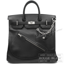 エルメス　オータクロア40 ロック　黒　ブラック　ヴォーエバーグレイン　シルバー金具　【新品】 HERMES Haut a courroies 40 Rock Black Veau Evergrain Silver Buckle 【NEW】