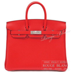 エルメス　バーキン25　ルージュドゥクール　トゴ　シルバー金具 【新品】   HERMES Birkin25 Rouge de coeur Togo Silver Buckle 【NEW】