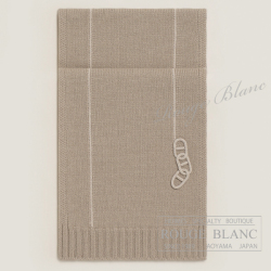 エルメス　マフラー　"マイヨン・トラセ"　ベージュ　カシミア 【新品】HERMES Muffler "Maillons Traces" Beige Cashmere【NEW】