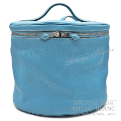 エルメス　インターシティ　バニティバッグ　ブルージーン　トリヨンクレマンス　シルバー金具　【中古】 HERMES Intercity Vanity bag Bleu jean Taurillon Clemence Silver Buckle 【USED】