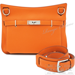 エルメス　ジプシエール 28　オレンジ　トリヨンクレマンス　シルバー金具　【未使用品】 HERMES Jypsiere28 Orange Taurillon Clemence Silver Buckle 【UNUSED】