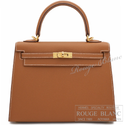エルメス　ケリー25　外縫い　ゴールド　エプソン　ゴールド金具 【新品】 HERMES Kelly25 Gold Epsom Gold Buckle 【NEW】