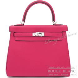 エルメス　ケリー25　内縫い　ローズメキシコ　トゴ　シルバー金具　【新品】 HERMES Kelly25 Rose mexico Togo Silver Buckle 【NEW】