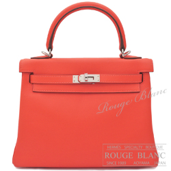 エルメス　ケリー25　内縫い　オレンジフィールド　スイフト　シルバー金具　【新品】 HERMES Kelly25 Orange field Swift Silver Buckle 【NEW】