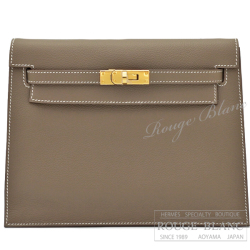 エルメス　ケリーダンス　エトゥープ　ヴォーエバーカラー　ゴールド金具   【新品】HERMES Kelly dance Etouep Veau Evercolor Gold Buckle 【NEW】