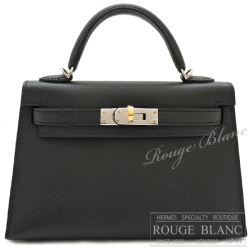 エルメス　ケリーミニ 2/ミニケリー 2　黒　ブラック　エプソン　エレクトラム金具 　外縫い 【新品】HERMES Mini Kelly 2 Black Epsom Electrum Buckle【NEW】