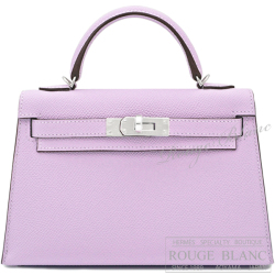 エルメス　ケリーミニ 2/ミニケリー 2　ギモーヴ　エプソン　シルバー金具　外縫い　【新品】HERMES Mini Kelly 2 Guimauve Epsom Silver Buckle 【NEW】