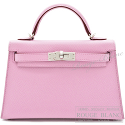 エルメス　ケリーミニ 2/ミニケリー 2　モーヴシルベストル　エプソン　シルバー金具　外縫い　【新品】HERMES Mini Kelly 2 Mauve sylvestre Epsom Silver Buckle 【NEW】