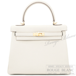 エルメス　ケリー25　内縫い　クレ　トゴ　シャンパンゴールド金具 【新品】 HERMES Kelly25 Craie Togo Champagne Gold Buckle【NEW】