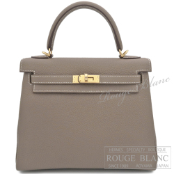 エルメス　ケリー25　内縫い　エトゥープ　トゴ　ゴールド金具　 【新品】 HERMES Kelly25 Etoupe Togo Gold Buckle 【NEW】