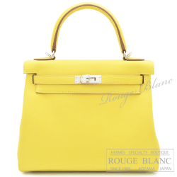 エルメス　ケリー25　内縫い　ライム　スイフト　シルバー金具　【新品】 HERMES Kelly25 Lime Swift Silver Buckle 【NEW】