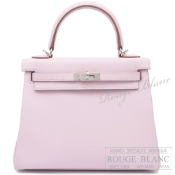 エルメス　ケリー25　内縫い　モーヴペール　スイフト　シルバー金具　【新品】 HERMES Kelly25 Mauve pale Swift Silver Buckle 【NEW】