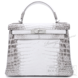 エルメス　ケリー28　ヒマラヤ　クロコダイル　ニロティカスマット　シルバー金具　【新品】 HERMES Kelly28 Himalaya Crocodile Niloticus Mat Silver Buckle 【NEW】
