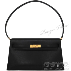 エルメス　ケリーエラン　ブラック　黒　シェーヴルシャムキラ　ゴールド金具　【新品】 HERMES Kelly Elan Black Chevre chamkila Gold Buckle 【NEW】