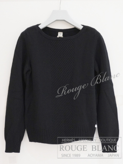 エルメス　長袖セーター　ニット　ブラック　#36　【中古】  HERMES Sweater Knit Black【USED】