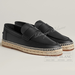 エルメス　メンズ　シューズ　エスパドリーユ　”トリップ”　ブラック　黒　#42　【新品】 HERMES Men's Shoes espadrille "Trip"  Black 【NEW】
