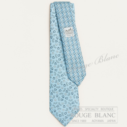 エルメス　ネクタイ　”メタル・アン・ヴラック”　シエル×ブルー×ブラン　シルク 【新品】HERMES Tie ” Metal en vrac twillbi”Ciel×Bleu×Blanc 【NEW】