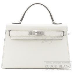 エルメス　ケリーミニ 2/ミニケリー 2　ナタ　エプソン　シルバー金具 　外縫い 【新品】  HERMES Mini Kelly 2 Nata Epsom Silver Buckle 【NEW】