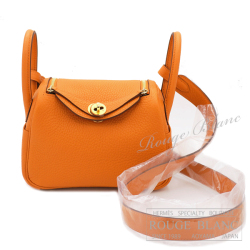 エルメス　ミニリンディ　オレンジ　トリヨンクレマンス　ゴールド金具 【新品】 HERMES Mini Lindy Orange Taurillon Clemence Gold Buckle 【NEW】