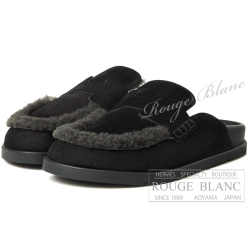 エルメス　サンダル　ミュール　”ゴー”　ムートン　ブラック　黒　#36 1/2 【新品】 HERMES  Sandal Mule "Go" Black 【NEW】