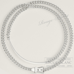 エルメス　ネックレス ドゥブルトゥール　”ブックルセリエ・アンフレクシブル” PM　＃44　シルバー 【新品】 HERMES Necklace Double tour "Boucle Sellier Inflexible" PM Silver 【NEW】