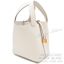 【人気の金具ゴールド♪】HERMES ピコタンロック 18 PM Craie エルメス ピコタンロックPM/18 クレ トリヨンクレマンス
